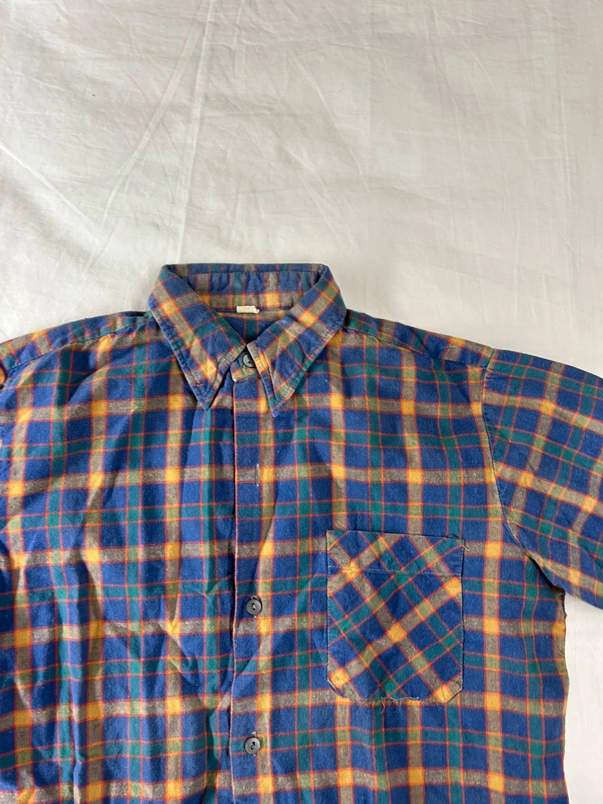 Camisa a cuadros vintage azul marino – photo 5